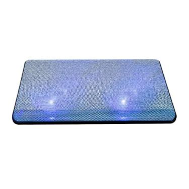 Imagem de Cooler de notebook alto desempenho com ventiladores e duas portas USB compatível notebooks até 17 polegadas