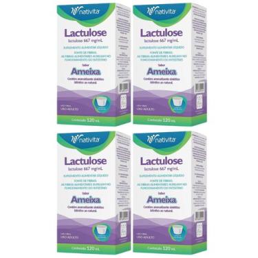 Imagem de Kit C4 Lactulose 120ml Nativita Sabor Ameixa