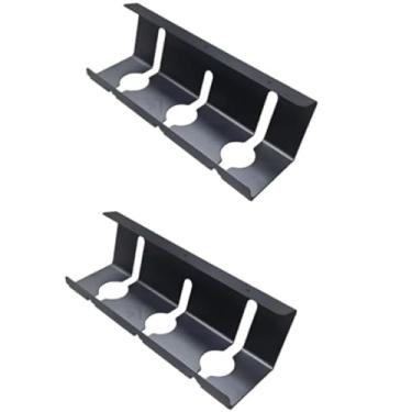 Imagem de Bandeja de gerenciamento de cabos sob a mesa – Organizador de mesa para escritório – Huntnexcor 43 cm – Preto conjunto com 2