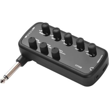 Imagem de Amplificador De Graves Mini Amp Fone De Ouvido Portátil Amplificador De Baixo Plug And Play Para Baixo Elétrico Instrumento Musical 3 Simulações De Alto-falante Embutido, Black, Bass