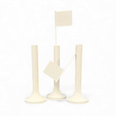 Imagem de Bandeiras brancas de restaurante para serviço de alimentação com função de virar para cima e para baixo, aviso de sinal de 35,5 cm de altura para garçom garçom empregado bar ajuda de barman (pacote