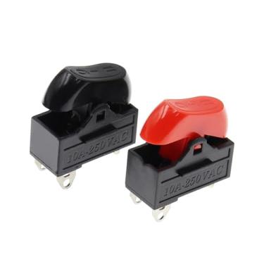 Imagem de 4 peças 10A 250VAC interruptor de secador de cabelo, interruptor basculante, 3 posições ON Off Boat Switch (Mix)