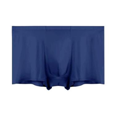 Imagem de Cuecas Boxer Masculinas De Seda Gelada Sem Costura, Antibacterianas E 