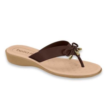 Imagem de Rasteira Chinelo Tamanco Feminino Beira Rio Macio Leve Confortavel Laç