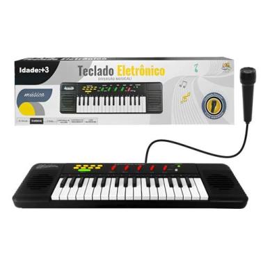 Imagem de Piano Musical Infantil Com Microfone Diversão E Aprendizado - Iba Comm