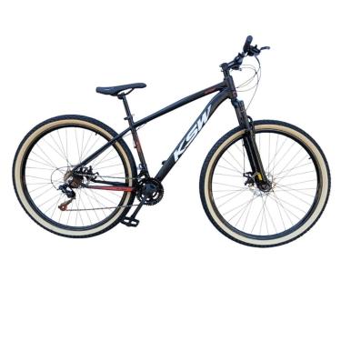 Imagem de Bicicleta Ksw Xlt Aro 29 24v Freios Mecanicos Profissional Pneu Faixa Amarelo-Unissex