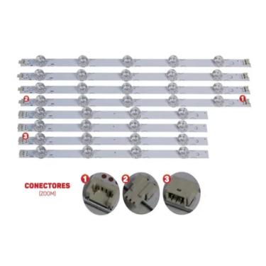 Imagem de Kit 8 Barras Led oem P/ TV 39ln5400 39ln5700 39la6200 39ln549c