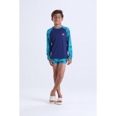 Imagem de Conjunto Moda Praia Masculino Infantil Folhagens-Masculino
