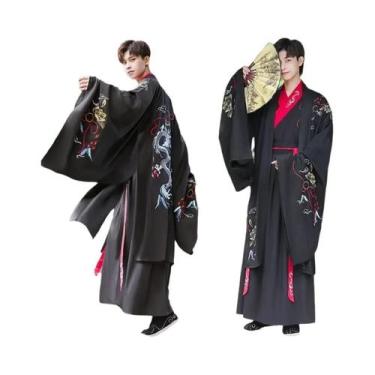 Imagem de Fantasia Vintage Chinesa Hanfu Kimono Para Adultos, Traje De Lutador C