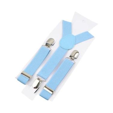 Imagem de Suspensórios Ajustáveis De Couro Elástico Em Cores Sólidas Para Crianç