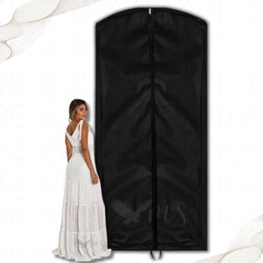 Imagem de Kit 4 Vestidos Noiva Madrinha Vestido Longo Capa Tnt Tnt Impermeável 60 x 180 cm com Zíper Anti Mofo Contra Poeira