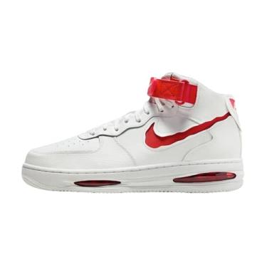 Imagem de Nike Tênis masculino Air Force 1 Mid Evo, Summit White University Red, 8.5 UK
