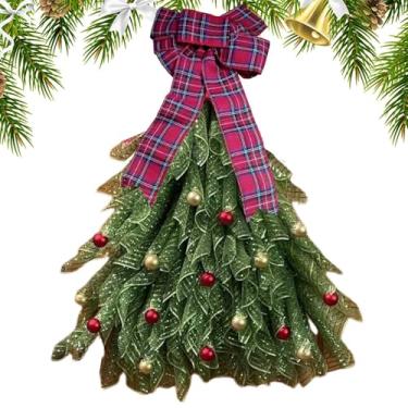 Imagem de Guirlanda de Natal | Guirlanda de fazenda para casa, cabides de Natal para porta da frente, decoração de porta, enfeite de guirlanda