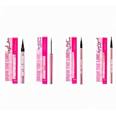 Imagem de Delineador Draw The Line da Beauty Creations (conjunto completo de 4 peças de delineadores líquidos (01-04))