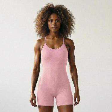 Imagem de Kit 3 Macaquinhos Alcinha feminino fitness tecido suplex confortável ideal para exercícios – 9 cores-Feminino