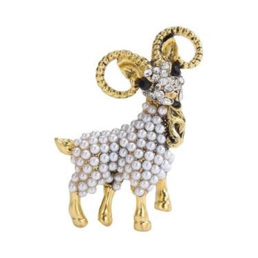 Imagem de Broches De Animais Em Pérola E Strass Unissex Para Mulheres, Acessório