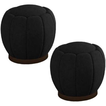 Imagem de Kit 2 Puff Puf Para Sala Base Metal Tull Veludo Sl 944 Peer Sl 944 - P