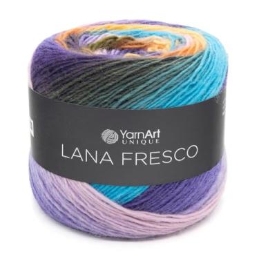 Imagem de YarnArt Lana Fresco 100% fio de lã – Peso fino/esportivo (#2) – 3,52 oz (100 g) / 415 jardas (380 m) por bola – Fio de tricô e crochê de fibra natural macia para suéteres, xales, roupas (1, 8106)