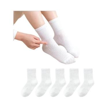 Imagem de Meias De Algodão Listradas Para Meninos E Meninas, 5 Pares, Primavera,