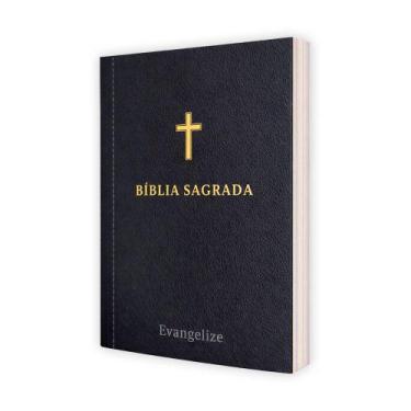 Imagem de Bíblia Sagrada Brochura Capa Preta - Textos colorido Letra média - Eva