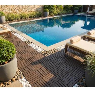 Imagem de Kit 13 Decks Plástico Modular Encaixe Modular Piscina Sacada - WNU MOD