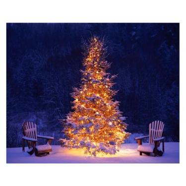 Imagem de Tapeçaria, decoração de parede de árvore de Natal, 150x130cm, microtec