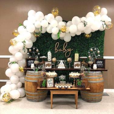 Imagem de Kit Balloon Arch Garland 118 unidades de balões de festa de látex bran