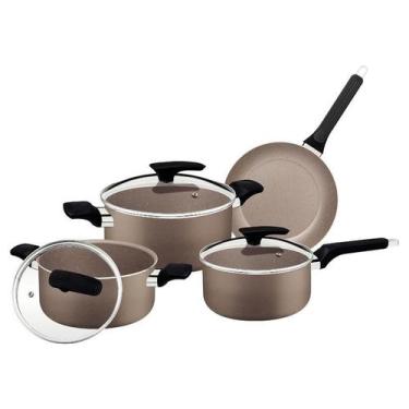 Imagem de Jogo de Panelas Tramontina Milazzo 4 Peças Amêndoa, 3