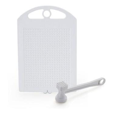 Imagem de Tábua De Carne Para Cozinha Com Afiador E Martelo 23x29Cm - Plast