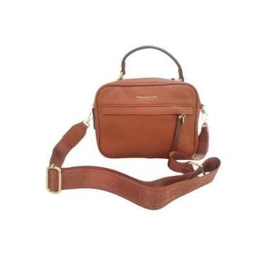 Imagem de Bolsa feminina transversal baú preto Pavão de Ouro-Feminino