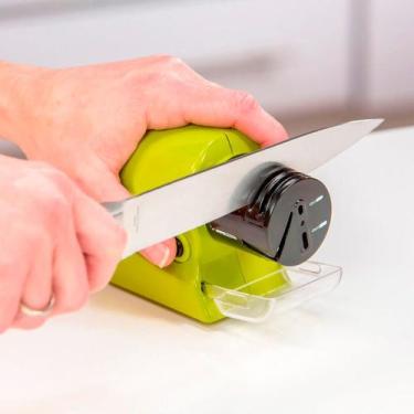 Imagem de Afiador elétrico para facas de cozinha portátil perfeito para uso em c