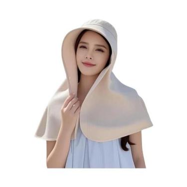 Imagem de Chapéu De Proteção Solar Feminino Para O Verão Com Aba Larga, Cobertur