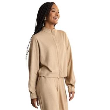 Imagem de Jaqueta Curta Lunender Alfaiataria Em Malha Risca De Giz-Feminino