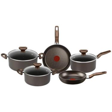 Imagem de Jogo de Panelas Rochedo Expert Chocolate 5 peças, Chocolate, 5