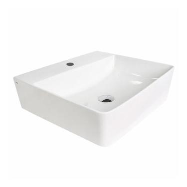 Imagem de Cuba para Banheiro Cerâmica Branca Retangular 50,5cm Reno RC 550