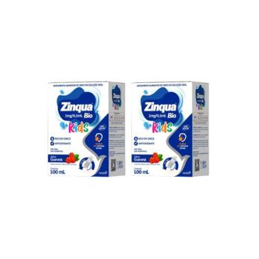 Imagem de Kit 2 Un Zinqua Bio Kids Zinco Suplemento Alimentar Airela 100 ml