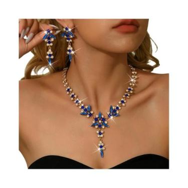 Imagem de Conjunto De Joias De Noiva De Alta Qualidade: Brincos E Colar Com Ping