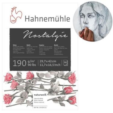 Imagem de Bloco Papel Nostalgie Hahnemühle 190g A3 50 Folhas - HAHNEMUHLE
