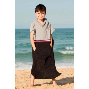 Imagem de Poncho Surfista Infantil - Sogni Belli, 14, Mescla com preto