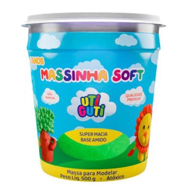 Imagem de Massinha de Modelar Soft Pote 500gr Utiguti, Verde