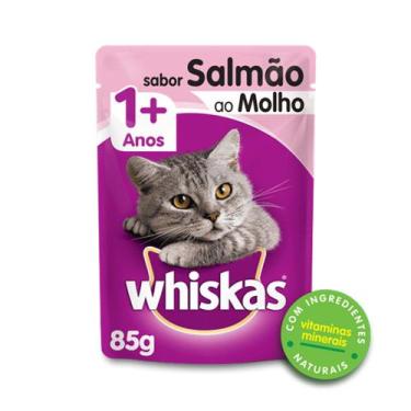 Imagem de Whiskas Sachê Adulto Sabor Salmão ao Molho 85g