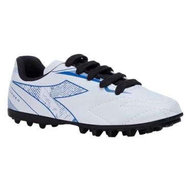 Imagem de Chuteira Diadora Calcio Elite Futsal Masculino - Preto e Branco Branco-azul 34-Unissex