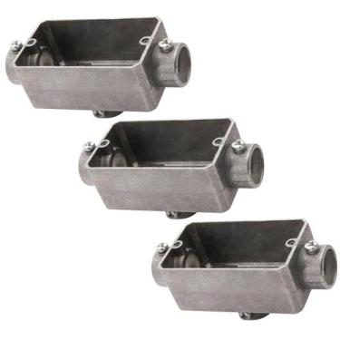 Imagem de 3 Condulete Tipo Tb 1 Polegada Em Alumínio Sem Rosca Sieg