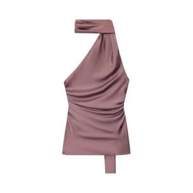 Imagem de Conjunto Feminino De Calça De Cintura Alta Com Perna Larga E Gola De L