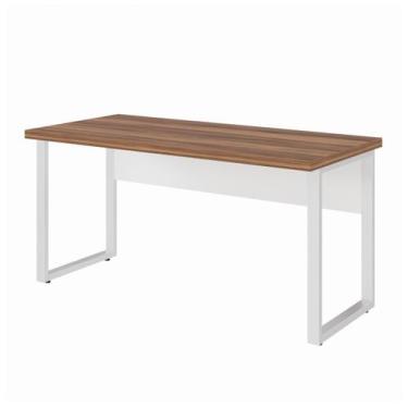 Imagem de Mesa Escritório PÉ QUADRO 1,50x0,60m - S/ Gavetas - NOGAL SEVILHA / BR