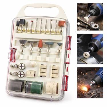 Imagem de Kit Acessorios Micro Retifica 71 Acessorios Maleta Universal Corte Lixa Gravamento Poli...