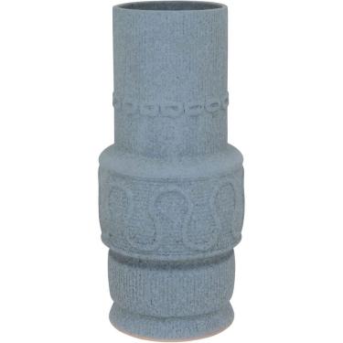 Imagem de VASO DECORATIVO ENFEITE PLANTA CERÂMICA 34x16x16cm CINZA