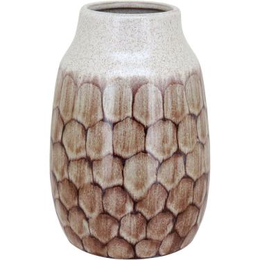 Imagem de VASO DECORATIVO ENFEITE PLANTA CERÂMICA 22x15x15cm MARROM