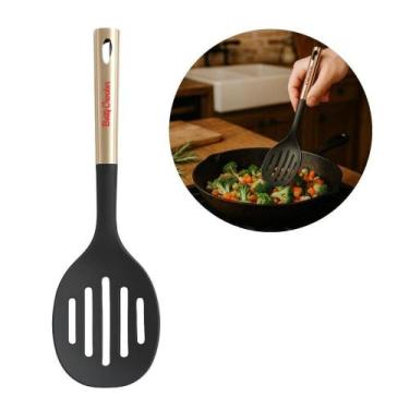 Imagem de Escumadeira com Alça Cozinha Inox e Nylon Betty Crocker
