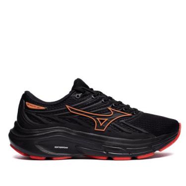 Imagem de Tênis Masculino Mizuno Jet 8 Esportivo Preto/Vermelho, Preto, Vermelho